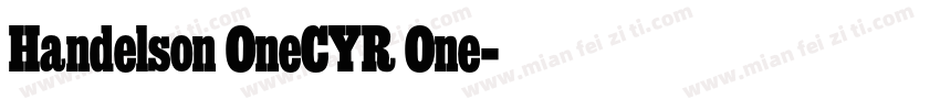 Handelson OneCYR One字体转换